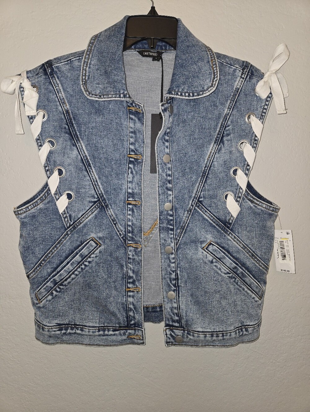 Driftwood Denim Vest, Color Medium Wash NWT Multiple Sizes - Picture 2 of 3